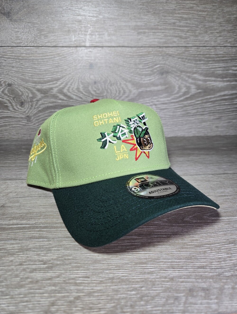 LA Dodgers Shohei Ohtani Green Matcha New Era 9forty A-Frame Snapback Hat NEW